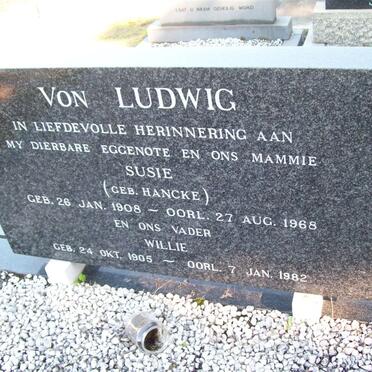 LUDWIG Willie, von 1905-1982 &amp; Susie HANCKE 1908-1968