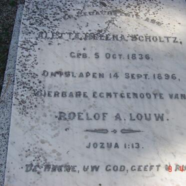 LOUW Aletta Helena nee SCHOLTZ 1836-1896