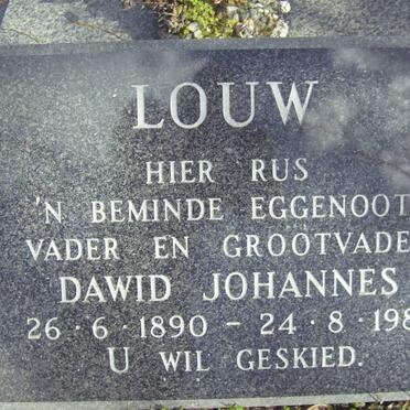 LOUW Dawid Johannes 1890-1983