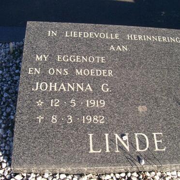 LINDE Johanna G. 1919-1982