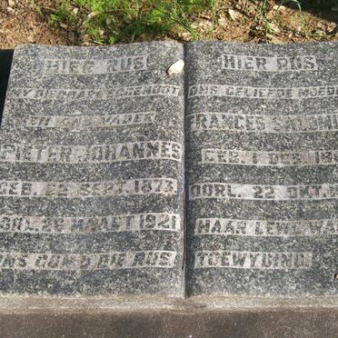 LAUBSCHER Pieter Johannes 1873-1921 &amp; Frances Salomina 1881-1952