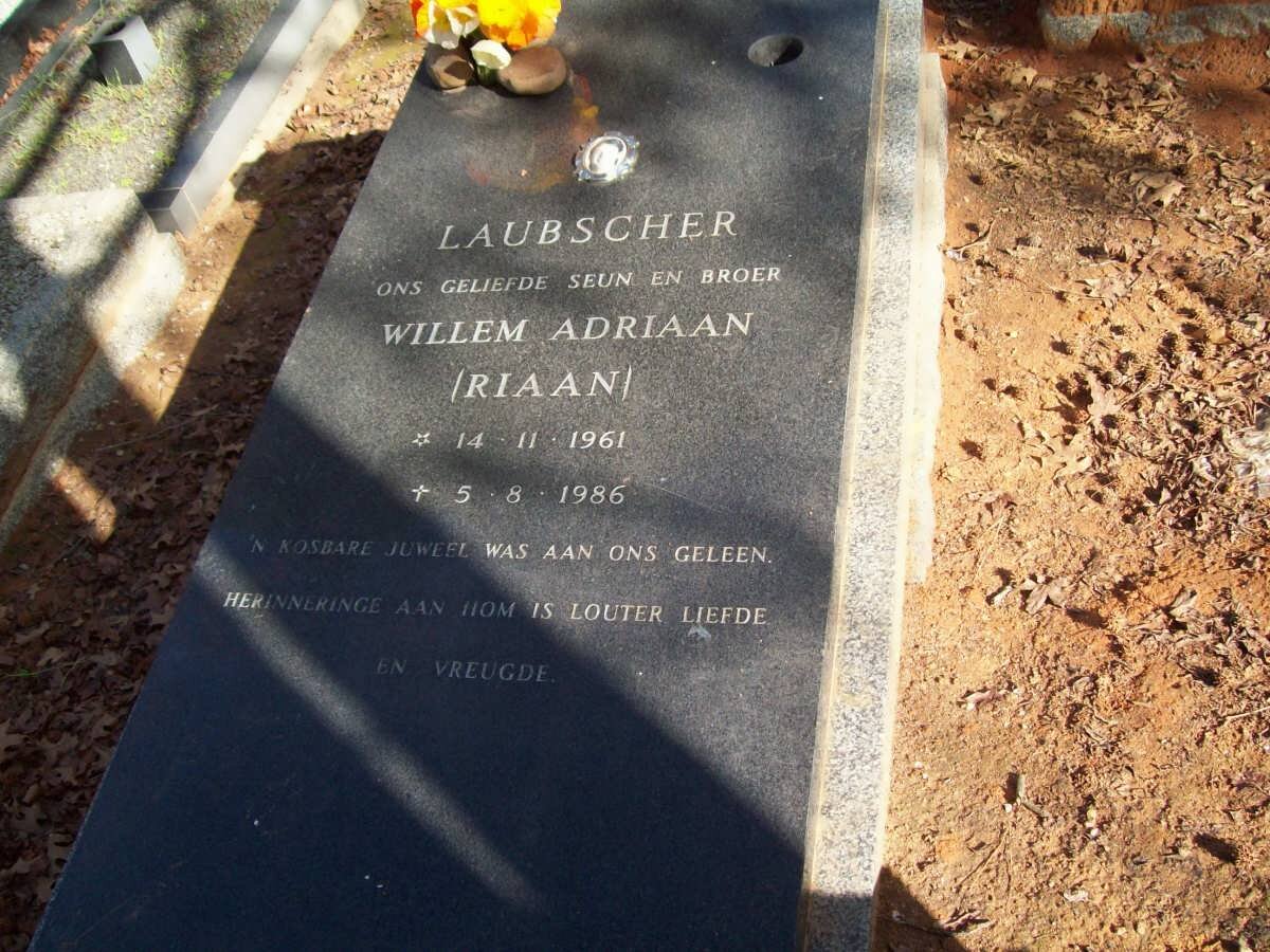LAUBSCHER Willem Adriaan 1961-1986