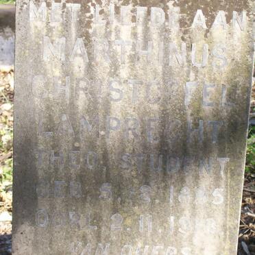 LAMPRECHT Marthinus Christoffel 1895-1918