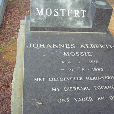 MOSTERT Johannes Albertus 1916-1995