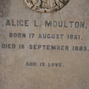 MOULTON Alice L. 1861-1885