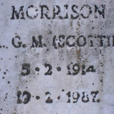 MORRISON A.G.M. 1914-1987