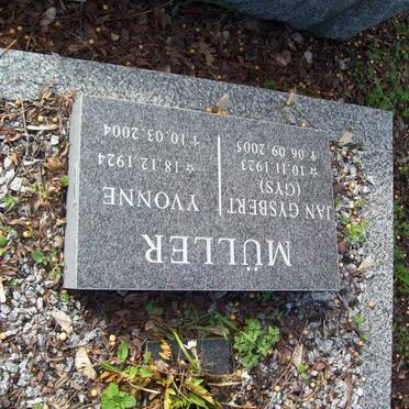 MüLLER Jan Gybert 1923-2005 &amp; Yvonne 1924-2004