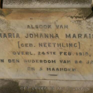 MARAIS Charles Pieter 1834-1905 &amp; Maria Johanna NEETHLING -1919