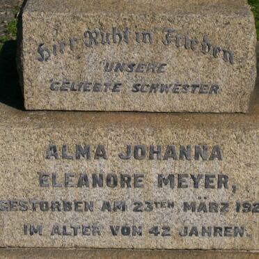 MEYER Alma Johanna Eleanor -1927