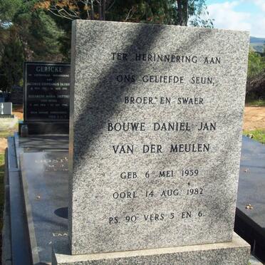 MEULEN Bouwe Daniel Jan, van der 1959-1982
