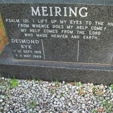 MEIRING Desmond Ryk 1919-1989