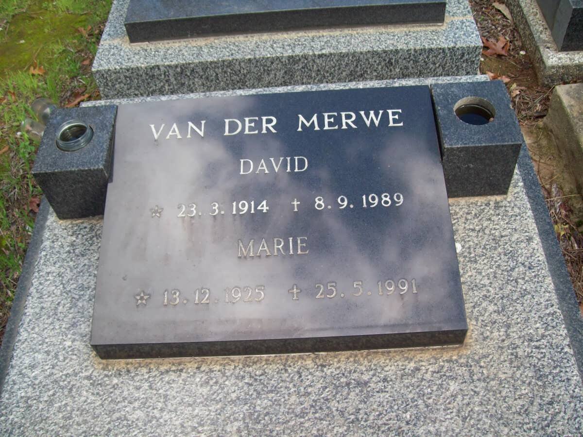 MERWE David, van der 1914-1989 &amp; Marie 1925-1991