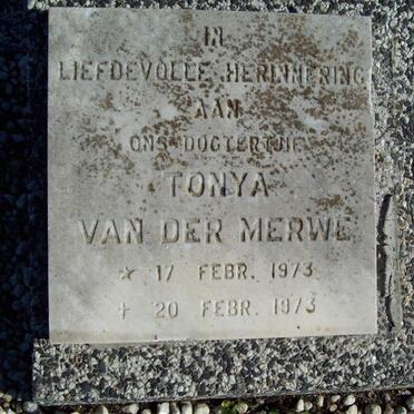 MERWE Tonya, van der 1973-1973