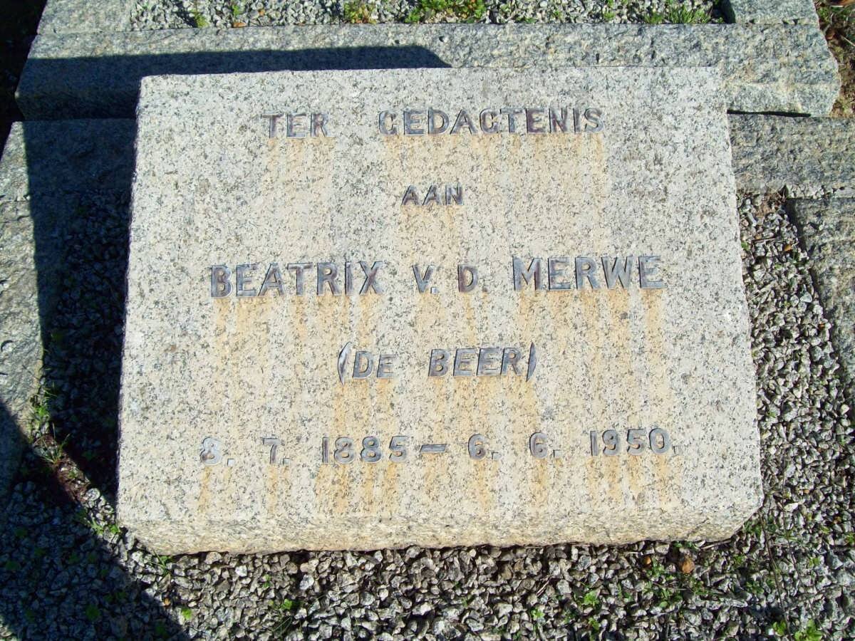MERWE Beatrix, v.d. nee DE BEER 1885-1950