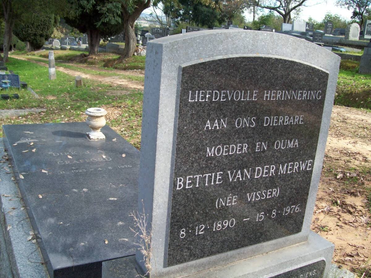 MERWE Bettie, van der nee VISSER 1890-1976