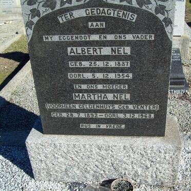 NEL Albert 1887-1954 &amp; Martha GELDENHUYS nee VENTER 1892-1968