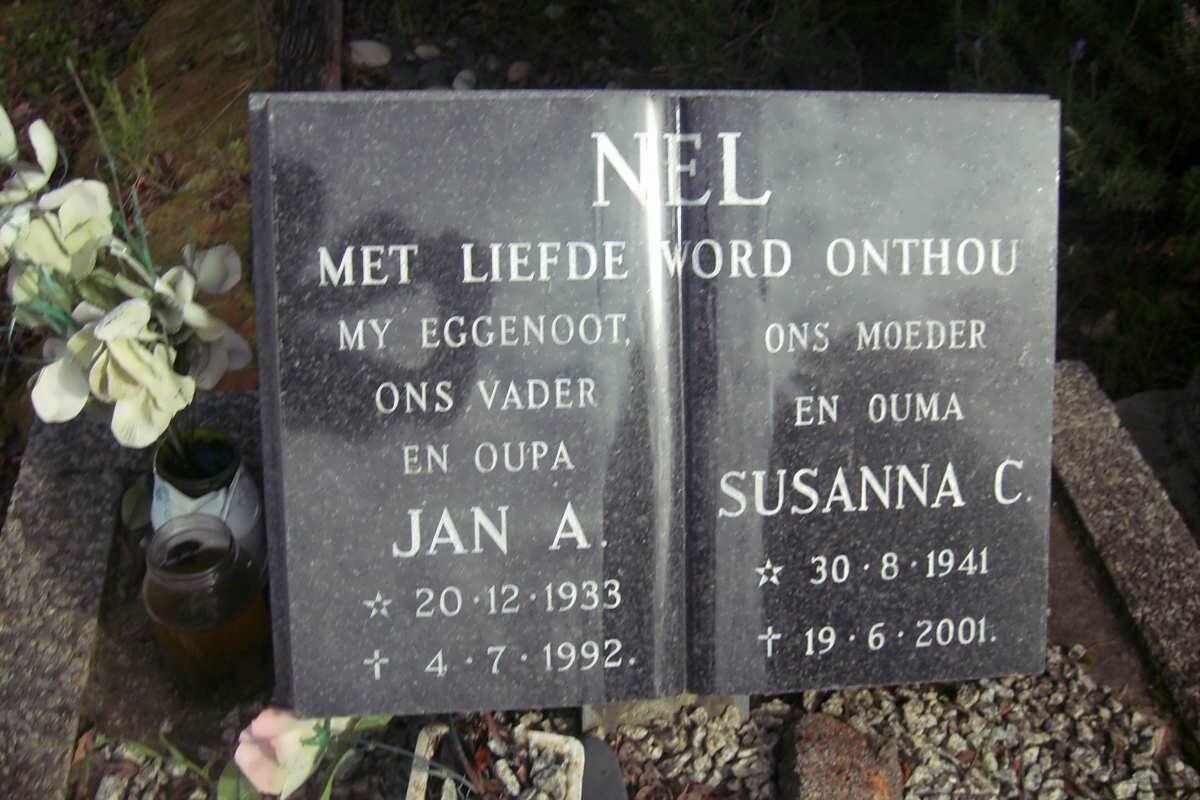 NEL Jan A. 1933-1992 &amp; Susanna C. 1941-2001