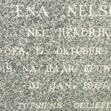 NELSON Ena nee HENDRIKZ 1908-1957