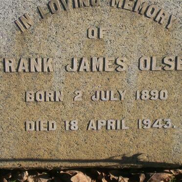 OLSEN Frank James 1890-1943