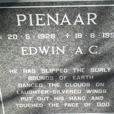 PIENAAR Edwin A.C. 1928-1997