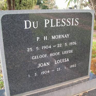 PLESSIS P.H. Mornay, du 1904-1976 &amp; Joan Louisa 1904-1992