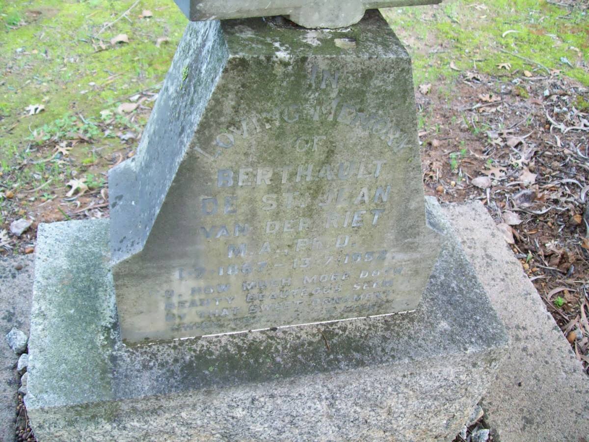 RIET Berthault, van der 1867-1952