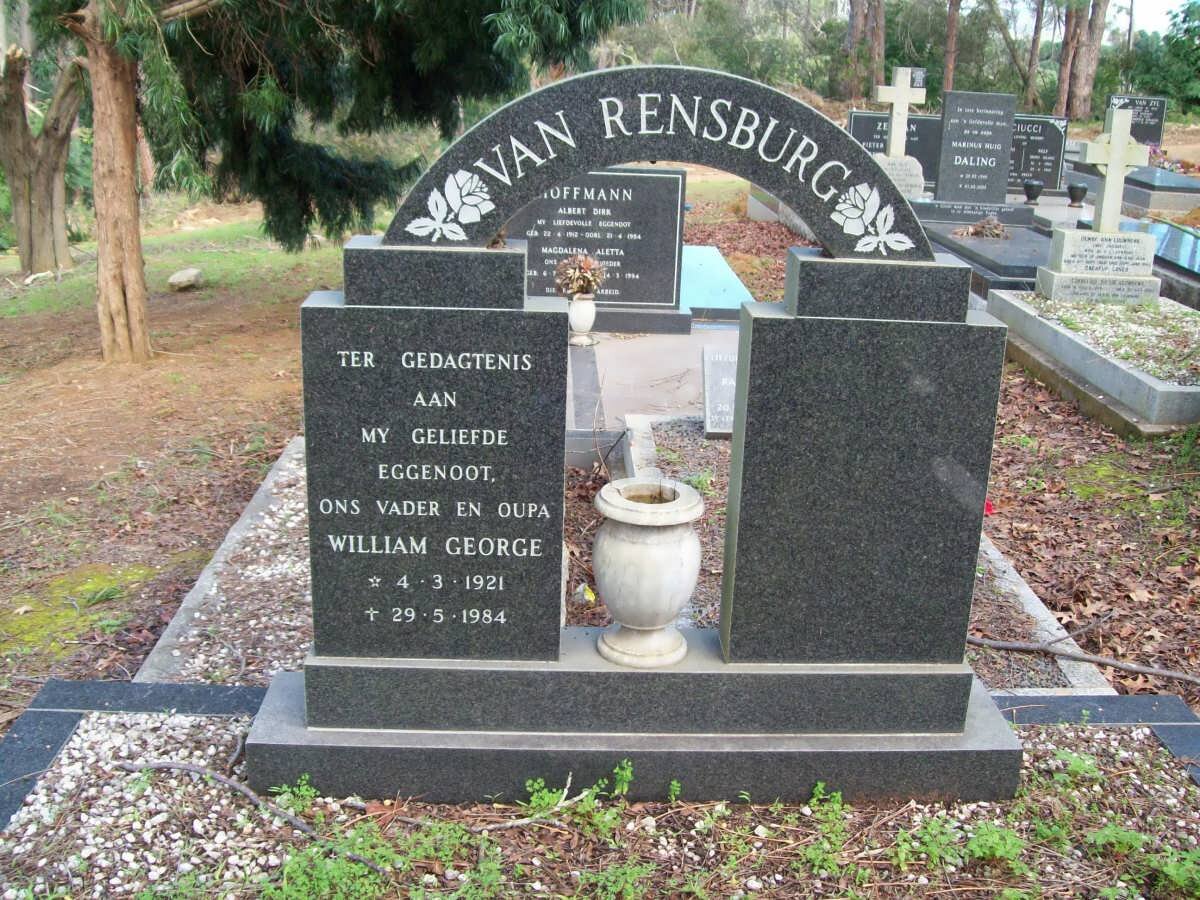 RENSBURG William George, van 1921-1984