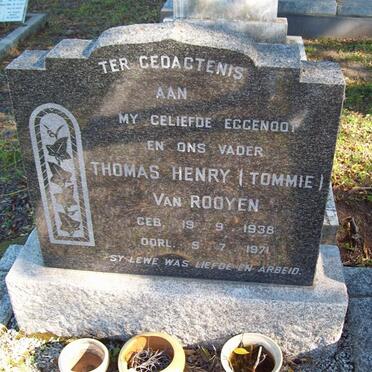 ROOYEN Thomas Henry, van 1938-1971