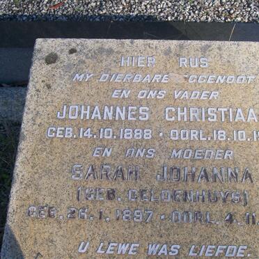 RUST Johannes Christiaan 1888-1961 &amp; Sarah Johanna GELDENHUYS 1897-1971