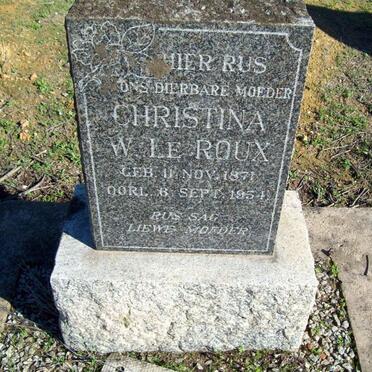 ROUX Christina W., le 1871-1954