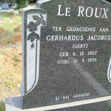 ROUX Gerhardus Jacobus, le 1927-1976