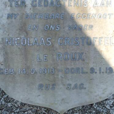 ROUX Nicolaas Christoffel, le 1913-1951