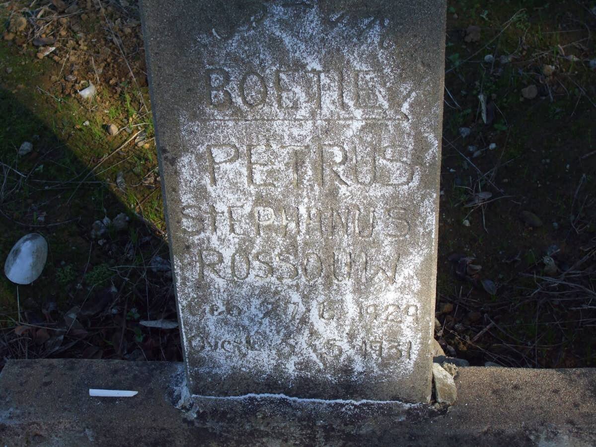 ROSSOUW Petrus Stephanus 1929-1931