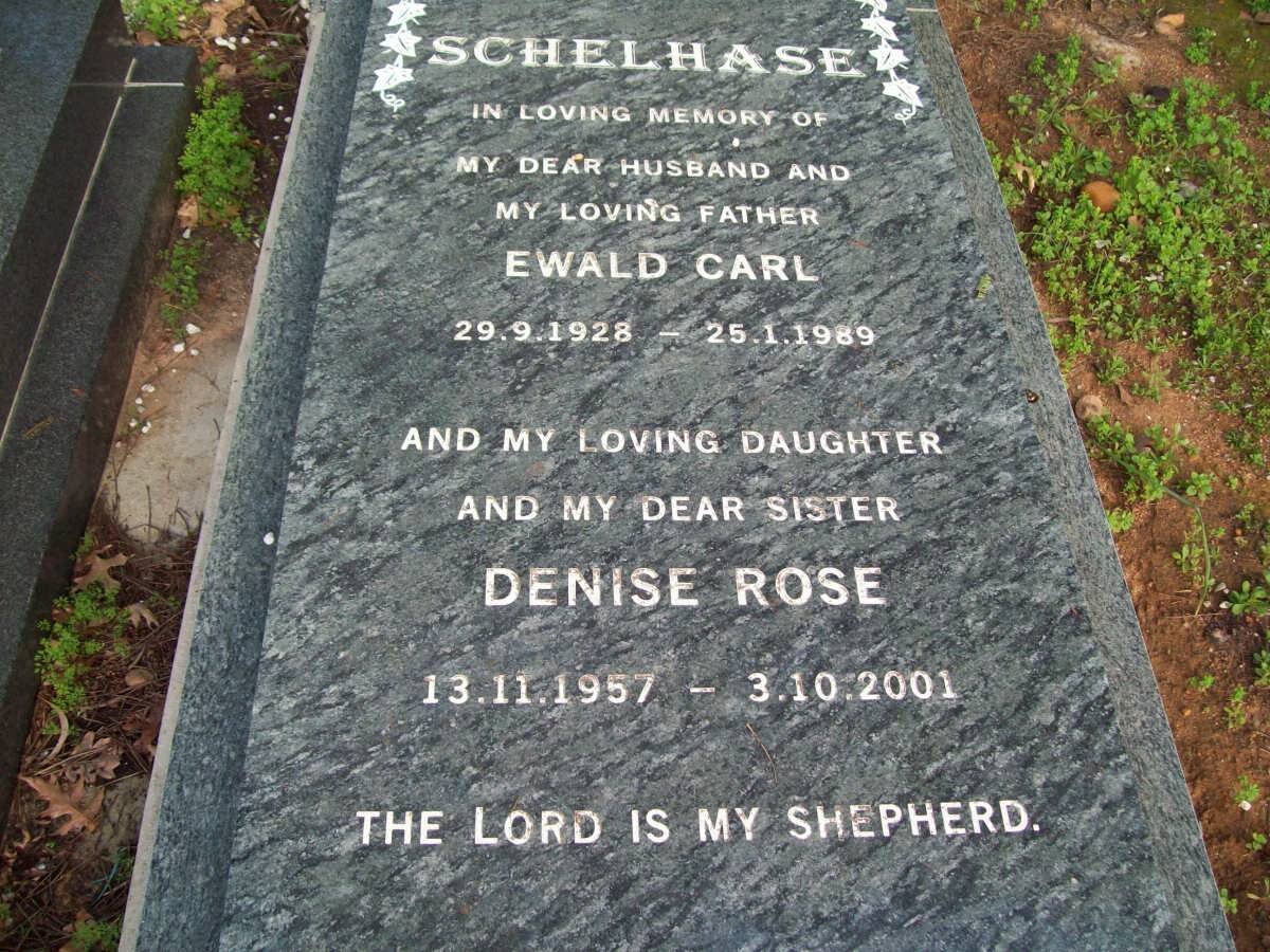 SCHELHASE Ewald Carl 1928-1989 :: SCHELHASE Denise Rose 1957-2001