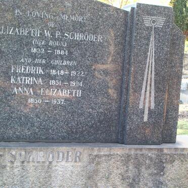 SCHRODER Elizabeth W.P. nee ROUX 1822-1884