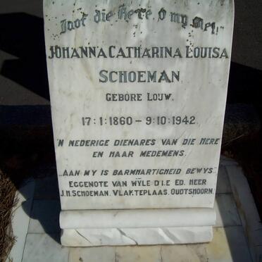 SCHOEMAN Johanna Catharina Louisa nee LOUW 1860-1942