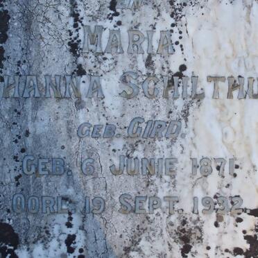 SCHILTHUIS Jan 1863-1934 &amp; Maria GIRD 1871-1932