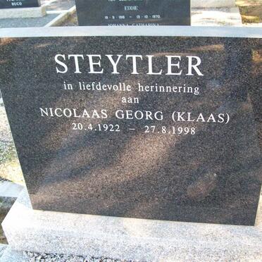 STEYTLER Nicolaas Georg 1922-1998