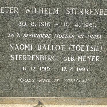 STERRENBERG Peter Wilhelm 1916-1961 &amp;  Naomi Ballot  MEYER 1919-1995