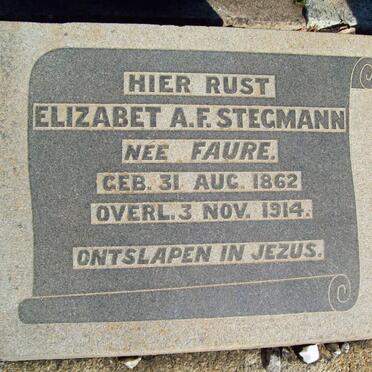 STEGMANN Elizabet A.F. nee FAURE 1862-1914