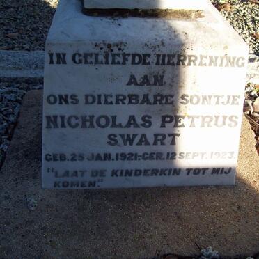 SWART Nicholas Petrus 1921-1923