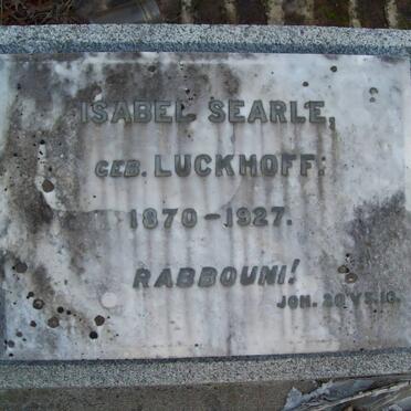 SEARLE Isabel nee LUCKHOFF 1870-1927