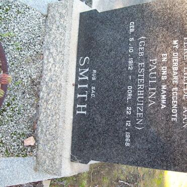 SMITH Paulina nee ESTERHUIZEN 1912-1968