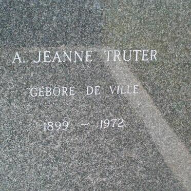 TRUTER A. Jeanne nee DE VILLE 1899-1972