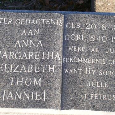 THOM Anna Margaretha Elizabeth 1892-1984