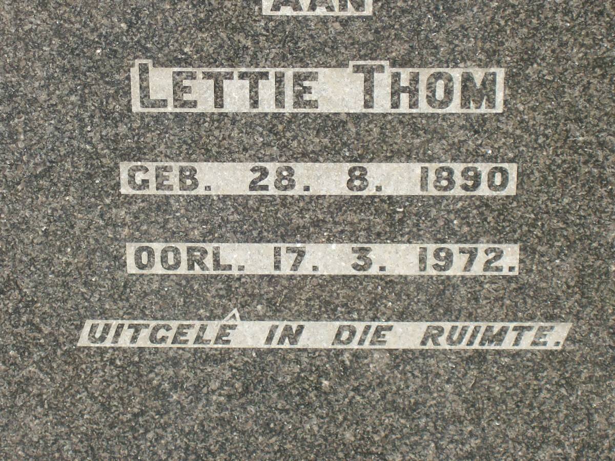THOM Lettie 1890-1972