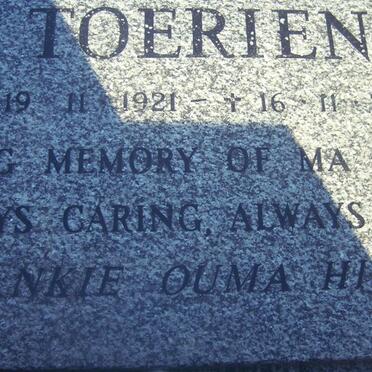 TOERIEN Louwrens Izak  1916-1993 &amp; Hildegard MACKENZIE nee DONALD 1921-2007 :: TOERIEN Peter Frank 1958-1985_4
