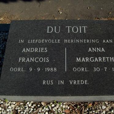 TOIT Andries Francois, du -1988 &amp; Anna Margaretha -1983