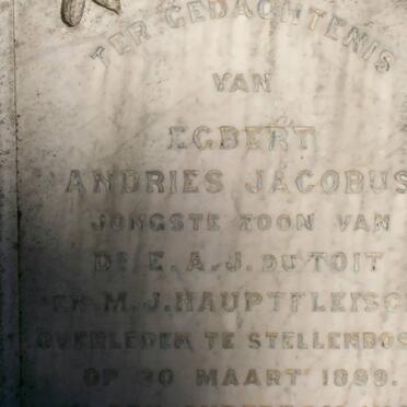 TOIT Egbert Andries Jacobus, du -1899