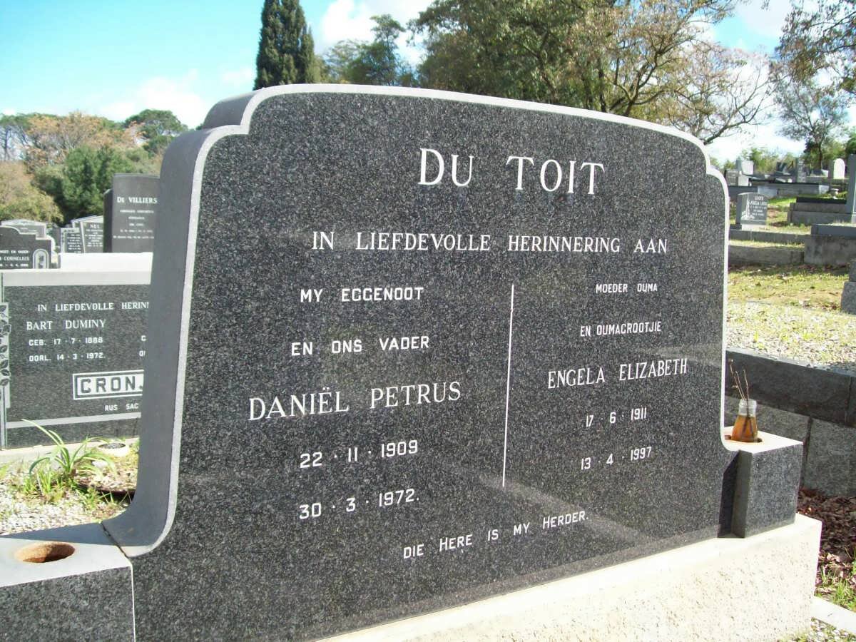 TOIT Daniël Petrus, du 1909-1972 &amp; Engela Elizabeth 1911-1997